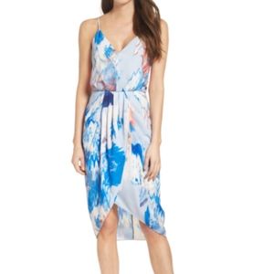 Print Faux Wrap Dress WORN ONCE